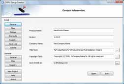 General Information Screenshot